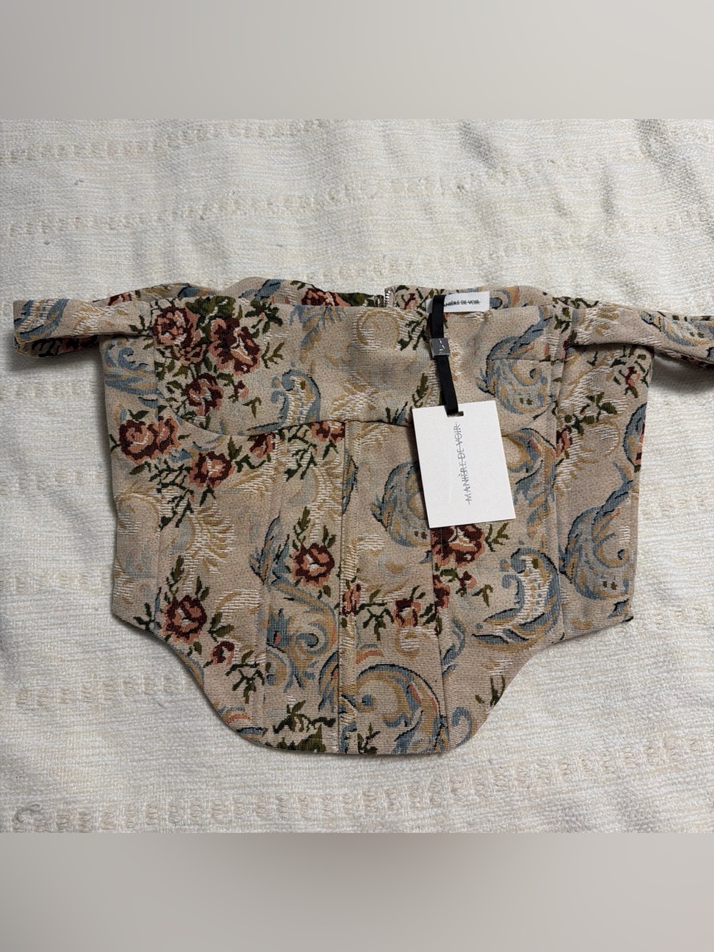 Floral Tapestry High-Waist Women’s Floral cargo pants & corset top